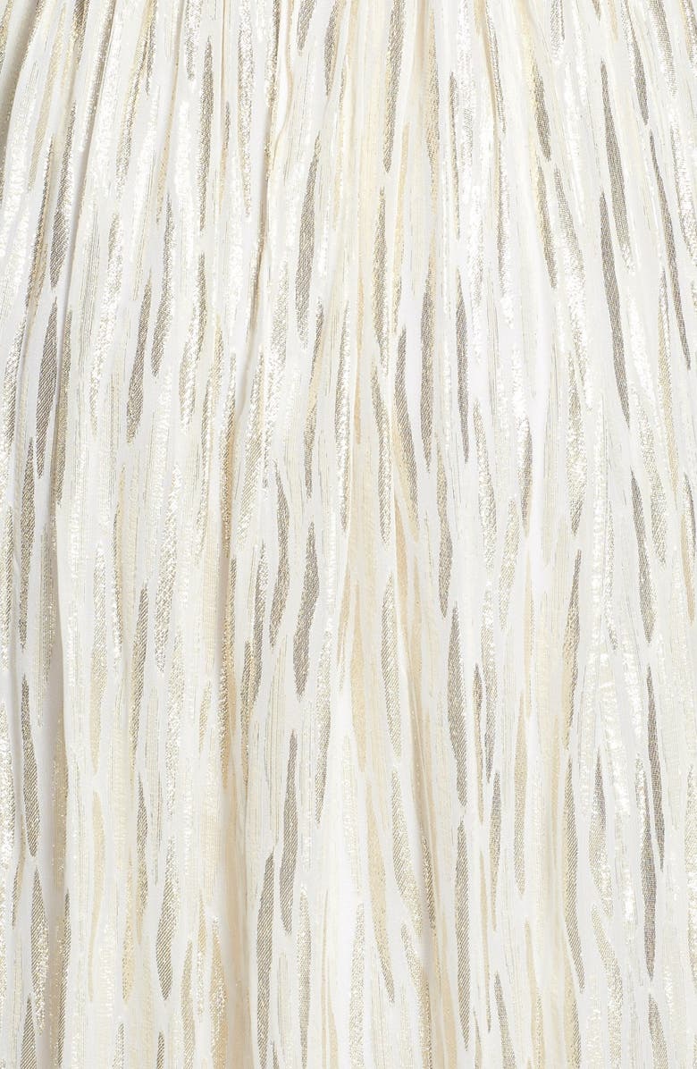 ERIN erin fetherston 'Coralie' Foiled Silk Chiffon Gown, Alternate, color, 