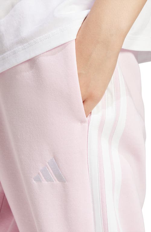 Adidas Originals Plus Size Essentials 3-stripes Fleece Slim Pants In Pink