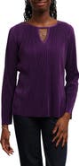 CYRUS Keyhole Pleated Top