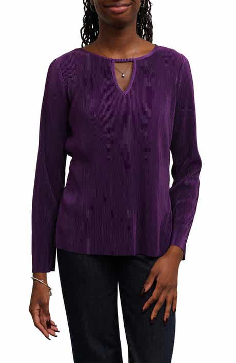 Keyhole Pleated Top