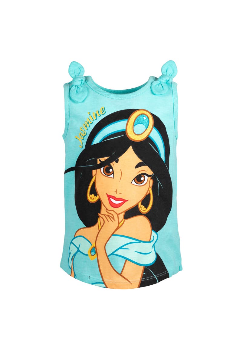 Princess Sleeveless Tank Top Set, Alternate, color, Teal Pink Purple