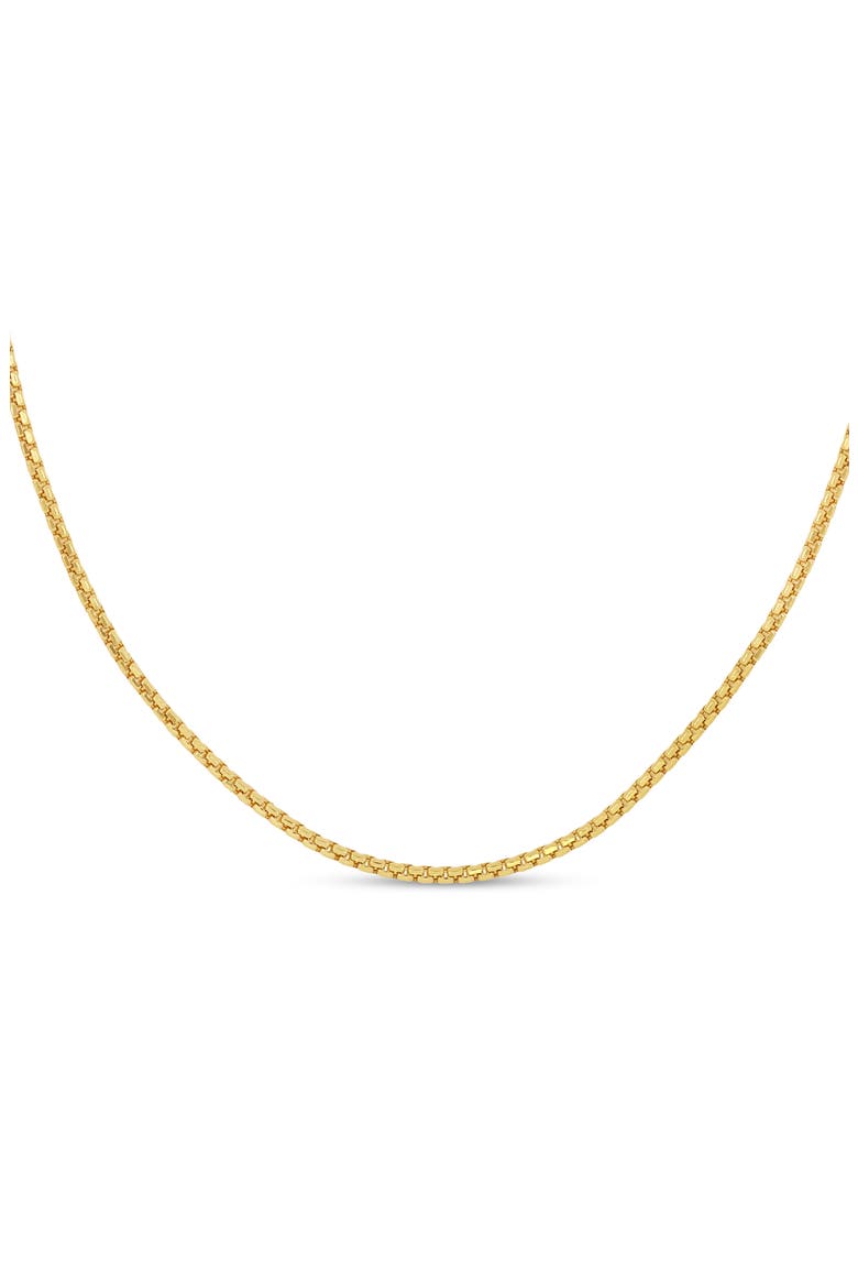 Men's 14K Rounded Box Chain Necklace (Online Trunk Show), Alternate, color, 14K YELLOW GOLD