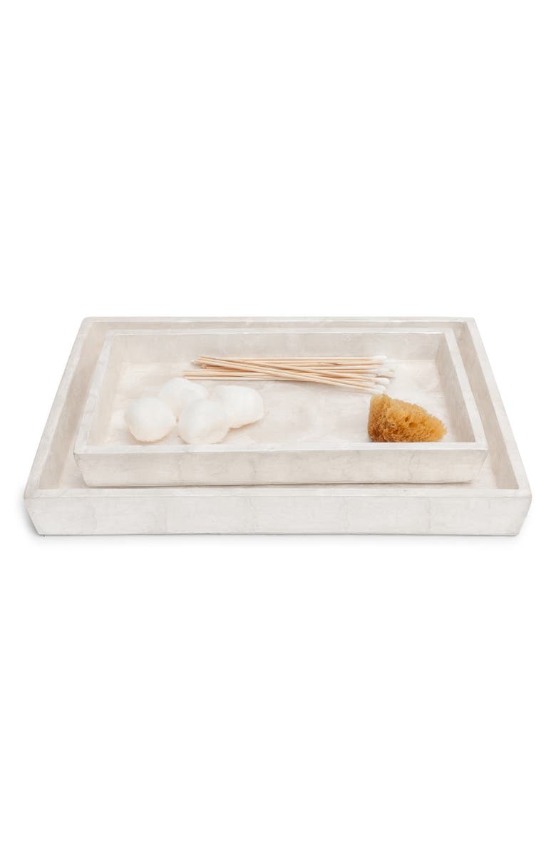 PIGEON AND POODLE Andria Pearlized Nested Trays, Main, color, Pearlized