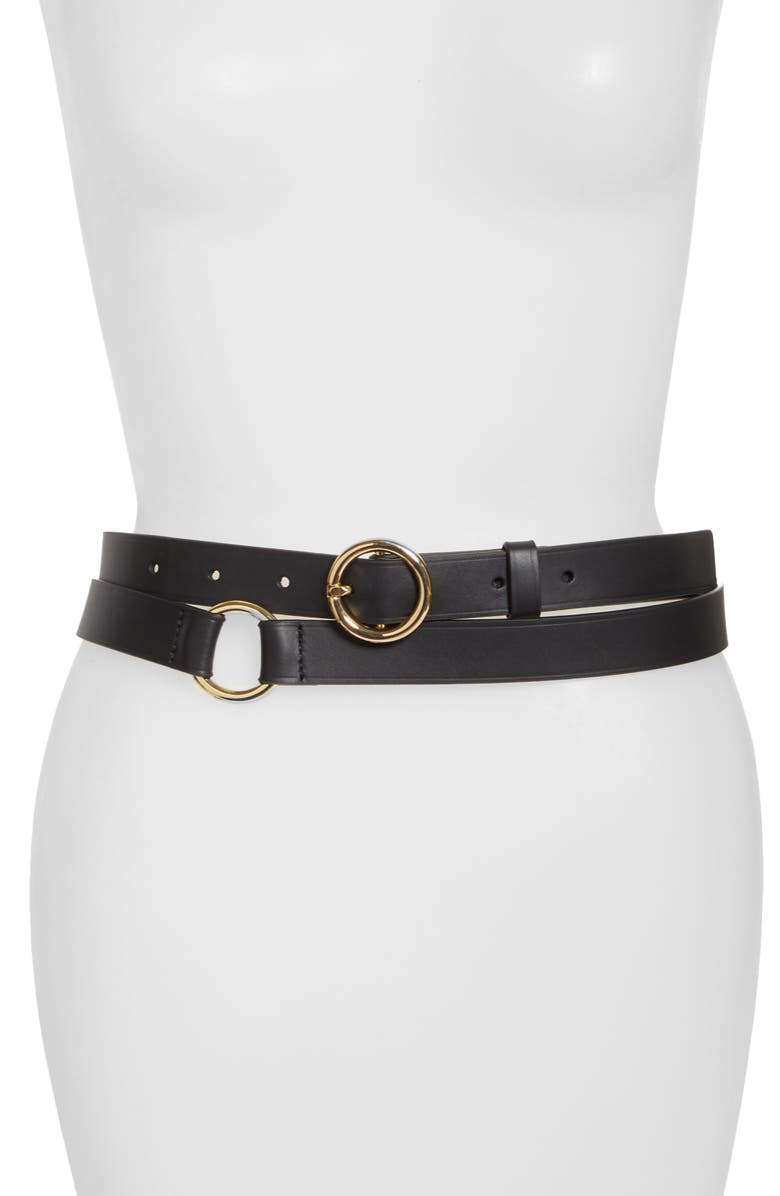 FRAME Leather Double Wrap Belt, Main, color, 