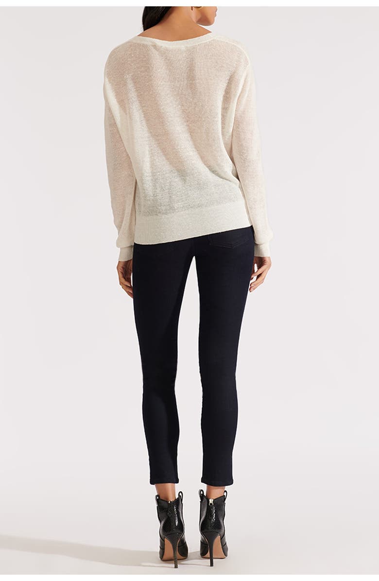 Veronica Beard Arthur Tie Hem Linen Blend Sweater, Alternate, color,