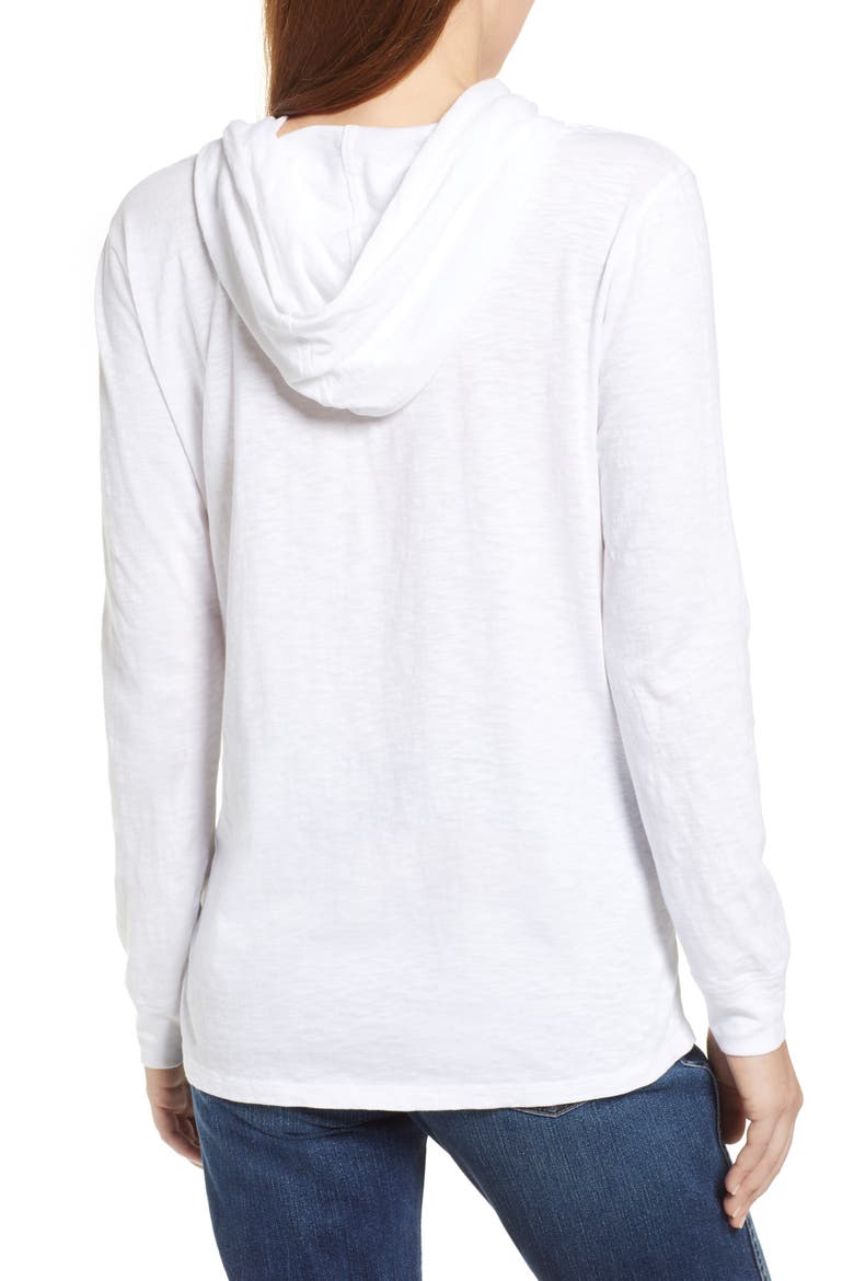Slub Hoodie, Alternate, color, WHITE