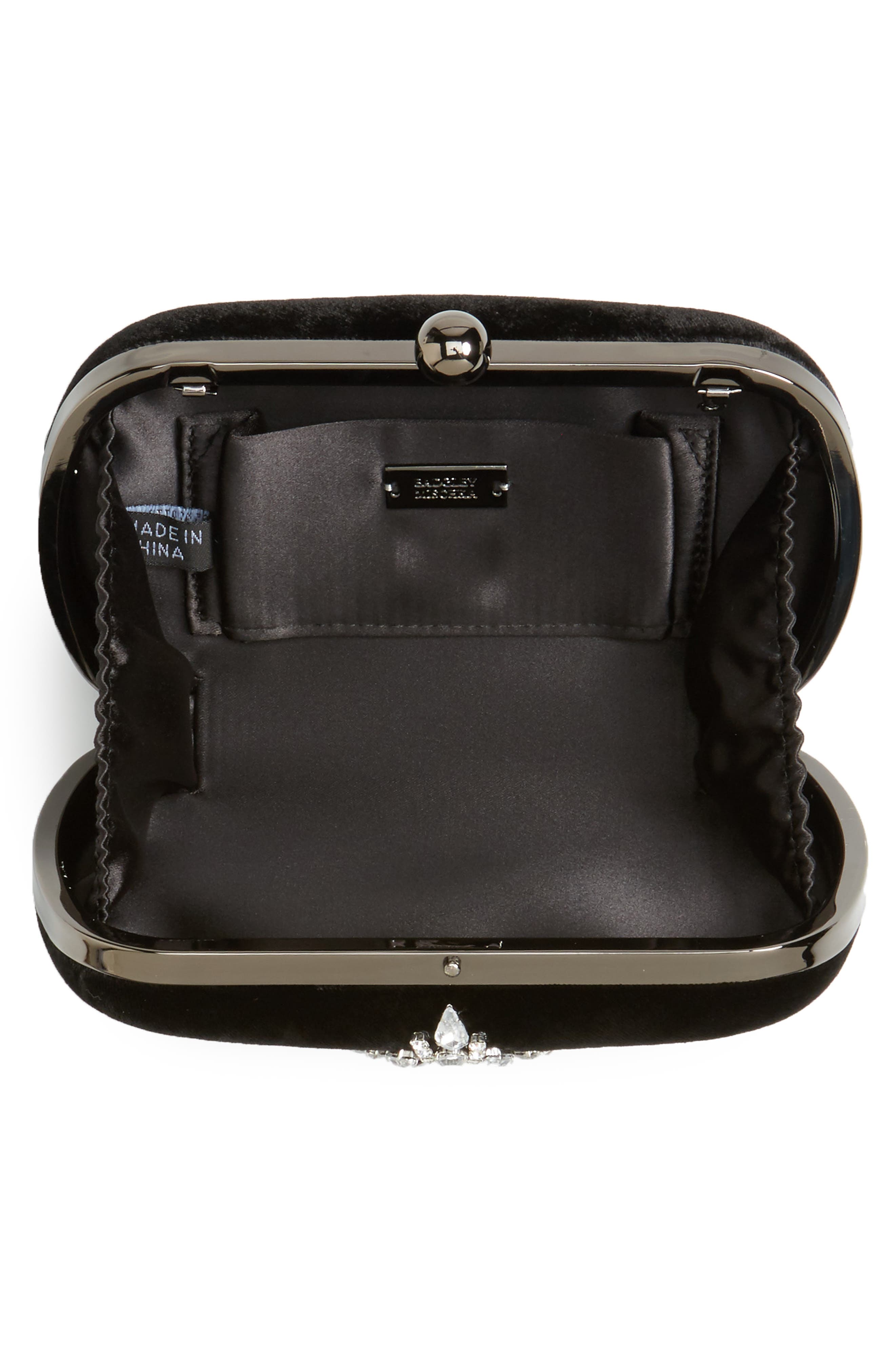 Badgley Mischka Aurora Clutch, Alternate, color, BLACK