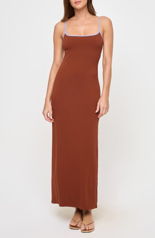 L*space Lspace Jordana Knit Cover-up Maxi Dress In Brown