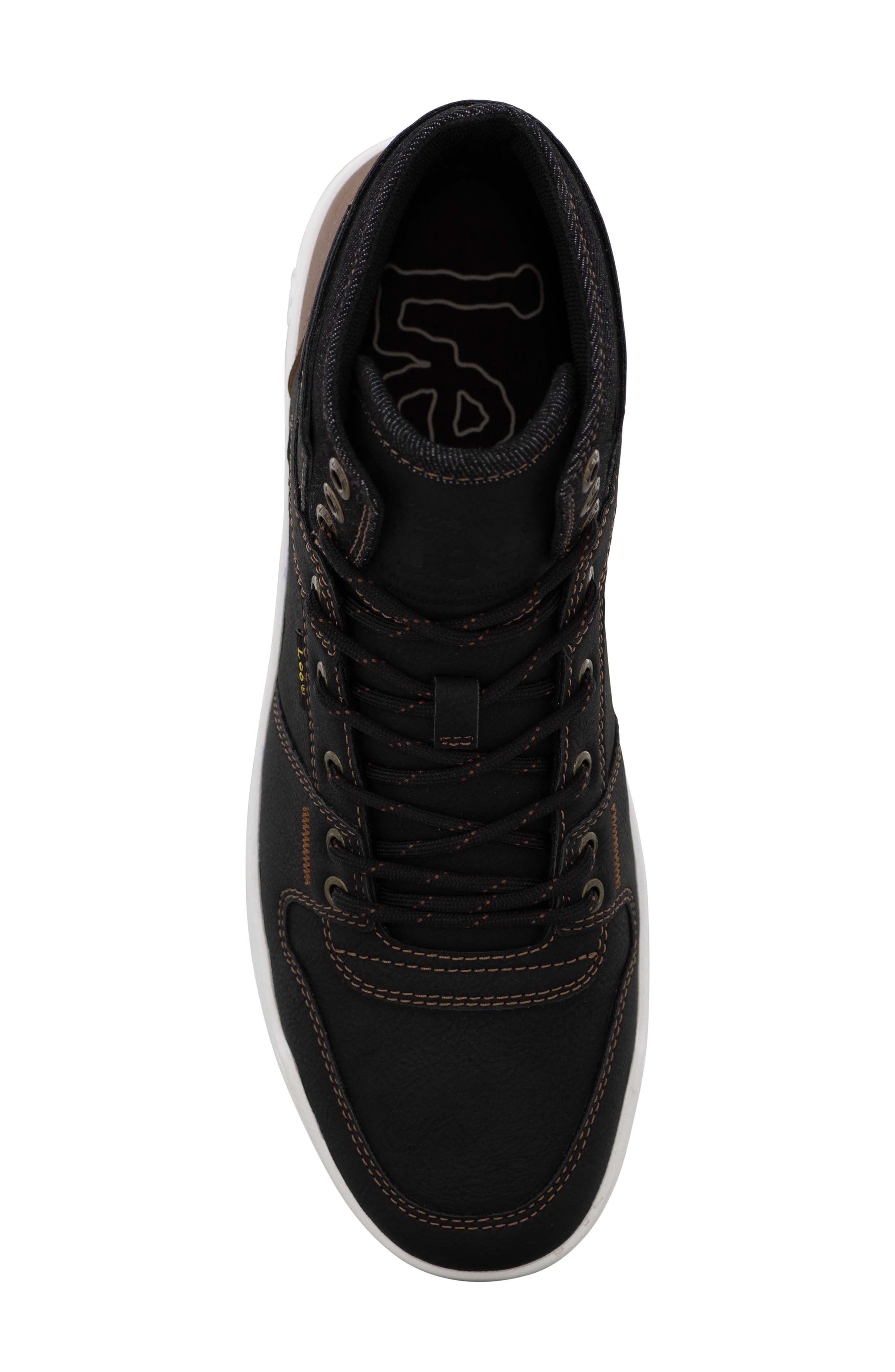 Lee Daybreaker High Top Sneaker, Alternate, color, Black/ British Tan