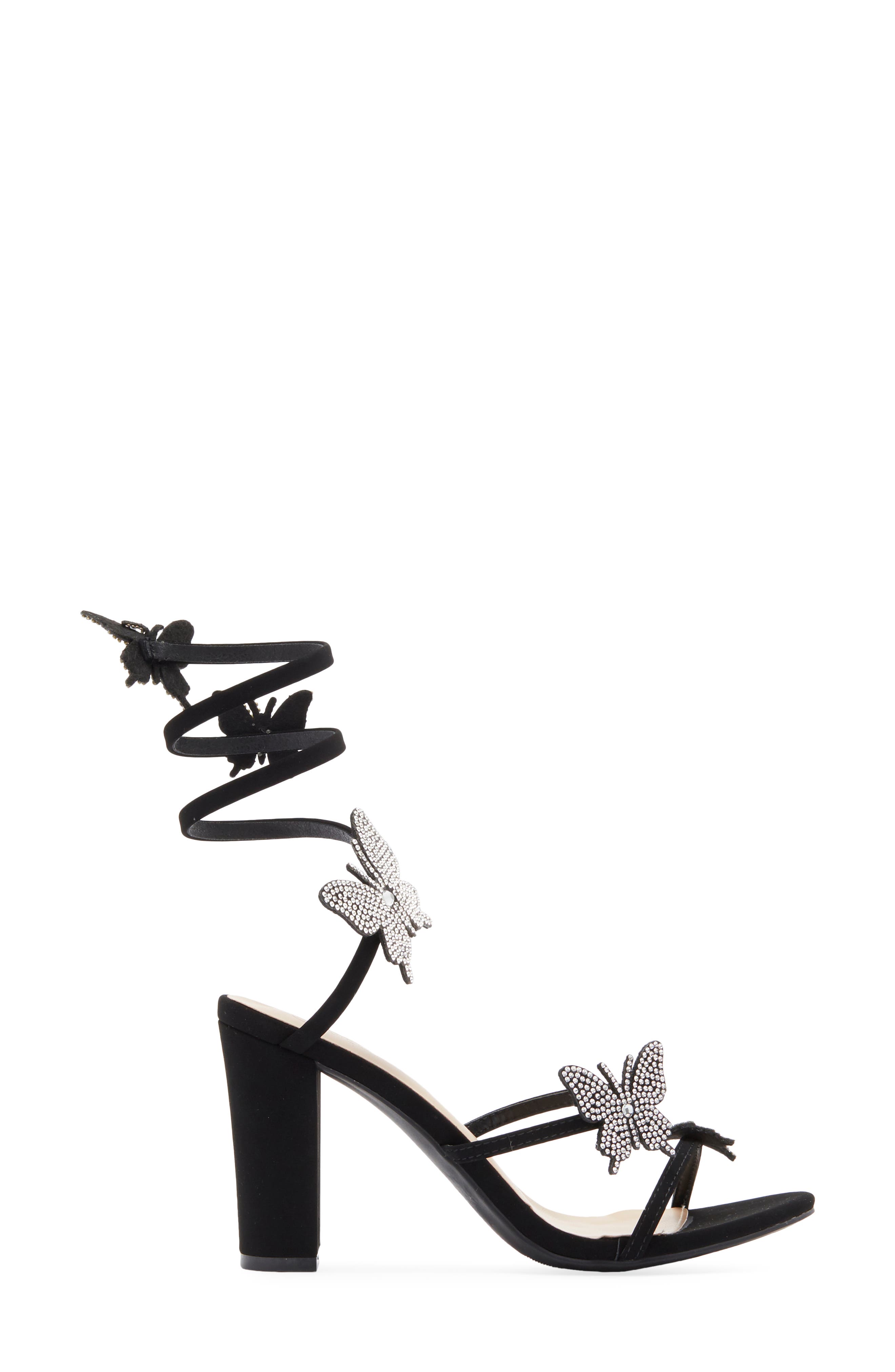 WILD DIVA LOUNGE Morry Rhinestone Butterfly Sandal, Alternate, color, 