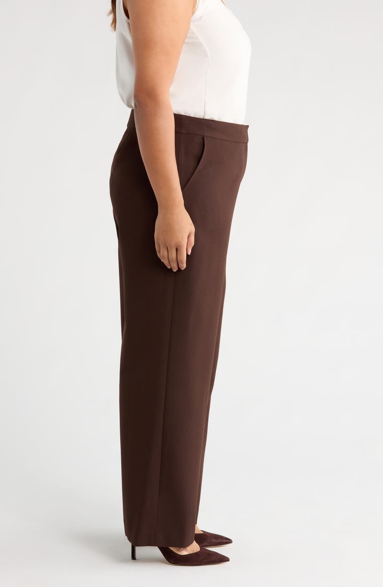Tahari ASL Wide Leg Pants, Alternate, color, Espresso
