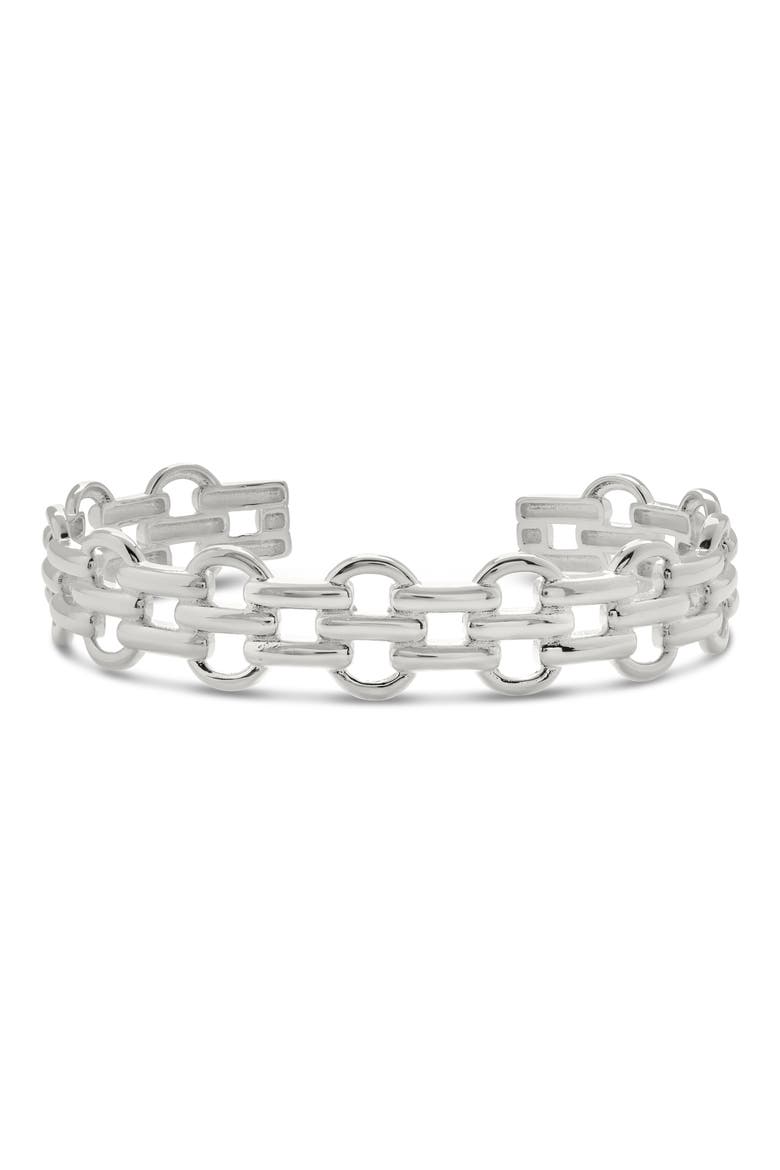 Remi Cuff Bracelet, Alternate, color, SILVER