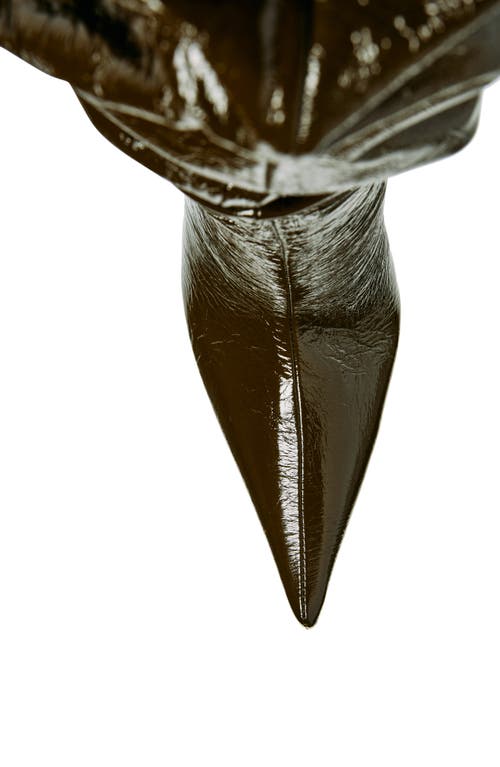 Amina Muaddi Anok Pointed Toe Boot In Crackle Mud
