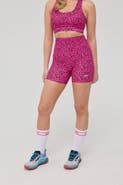 OOSC Infinite High Waisted Shorts - Pink Leopard