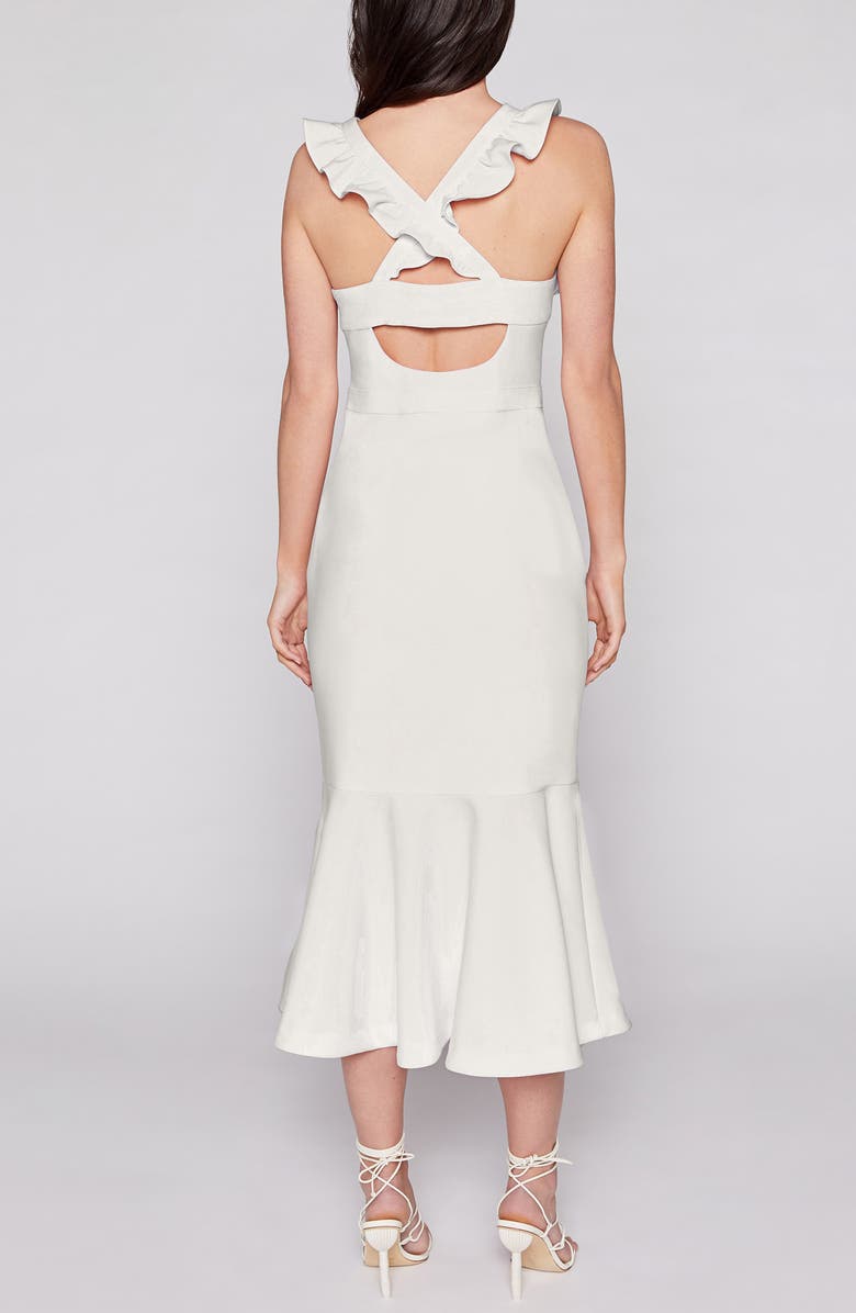 LIKELY Hara Ruffle Strap Midi Dress, Alternate, color, 