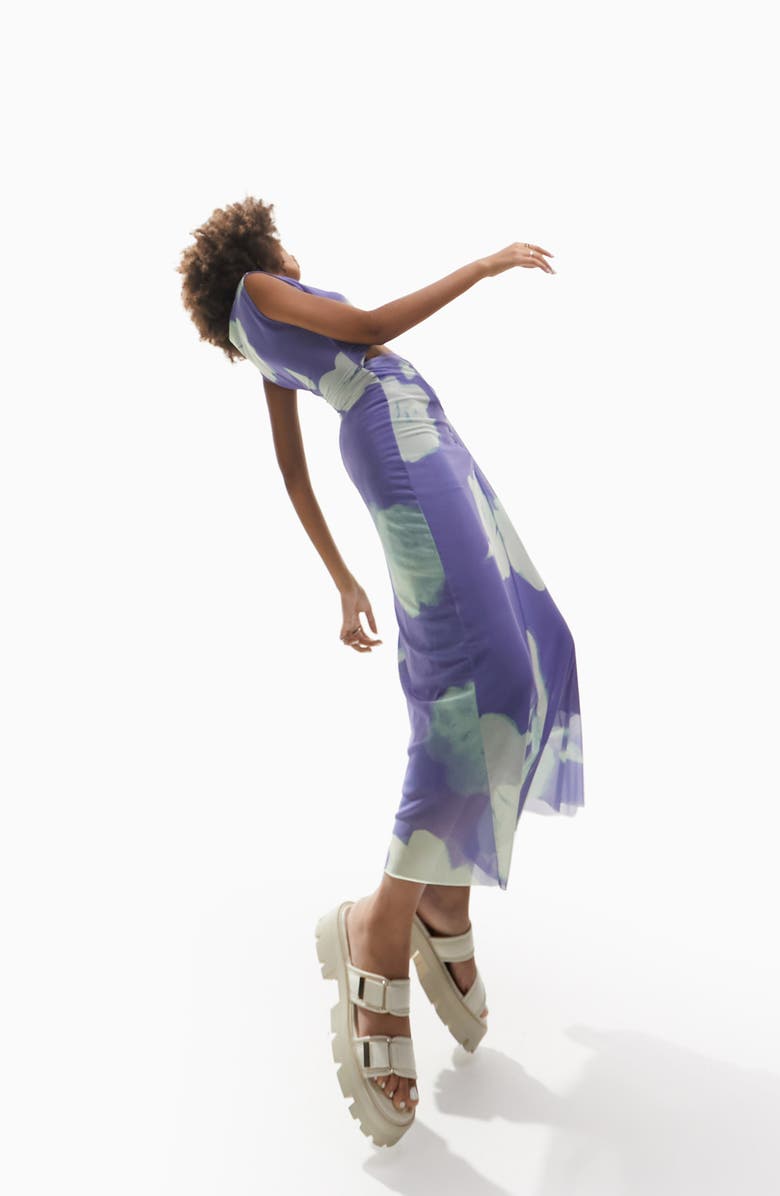 ASOS DESIGN Sleeveless Mesh Dress, Alternate, color, 