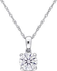 DELMAR Lab Created Moissanite Pendant Necklace