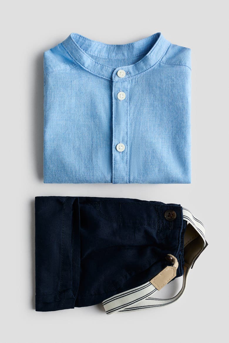 2-piece Set With Braces, Alternate, color, Light blue/navy blue