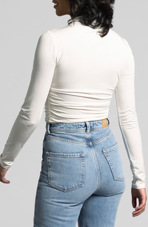 Weekend Los Angeles Rose Ruched Top In Blanc