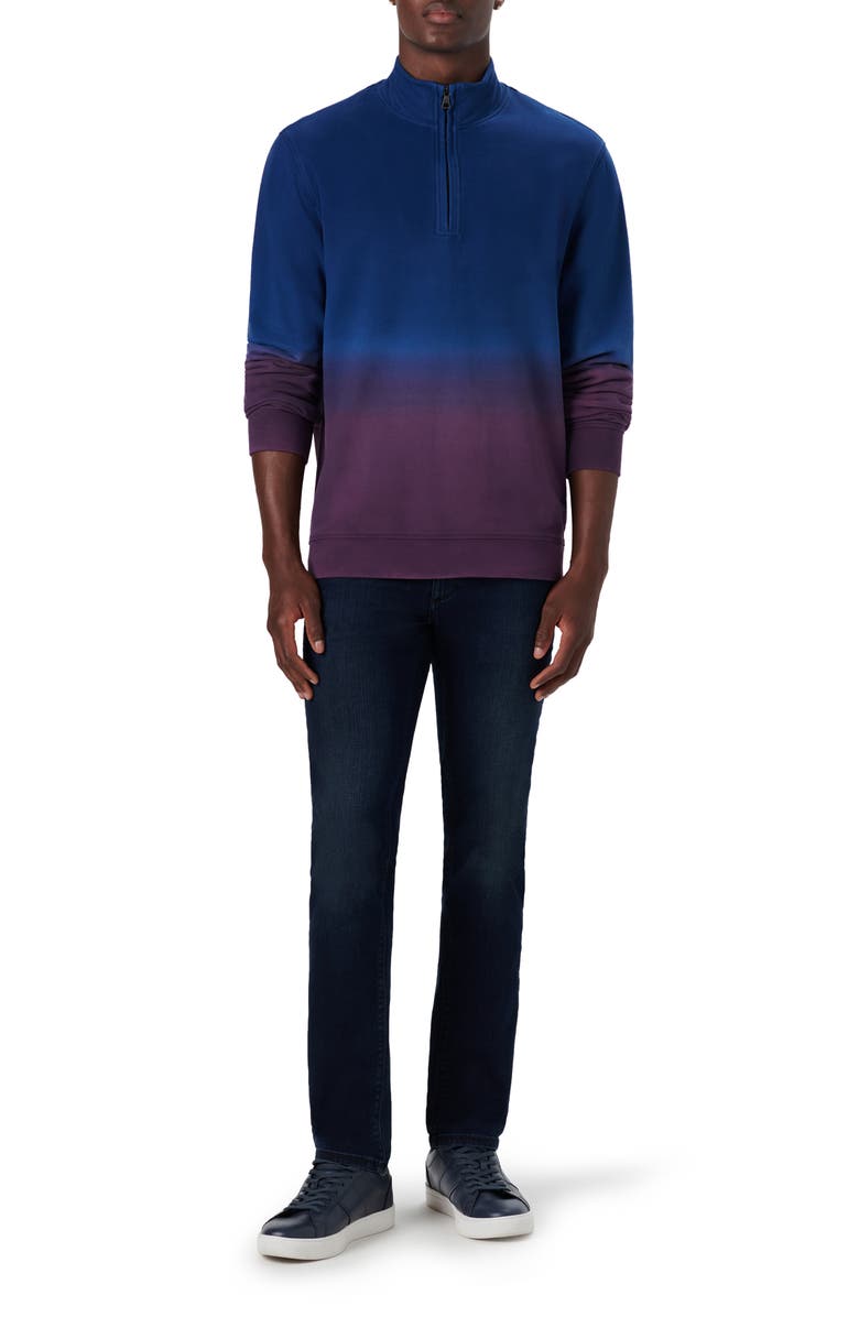 Bugatchi Comfort Ombré Quarter Zip Pullover, Alternate, color, 