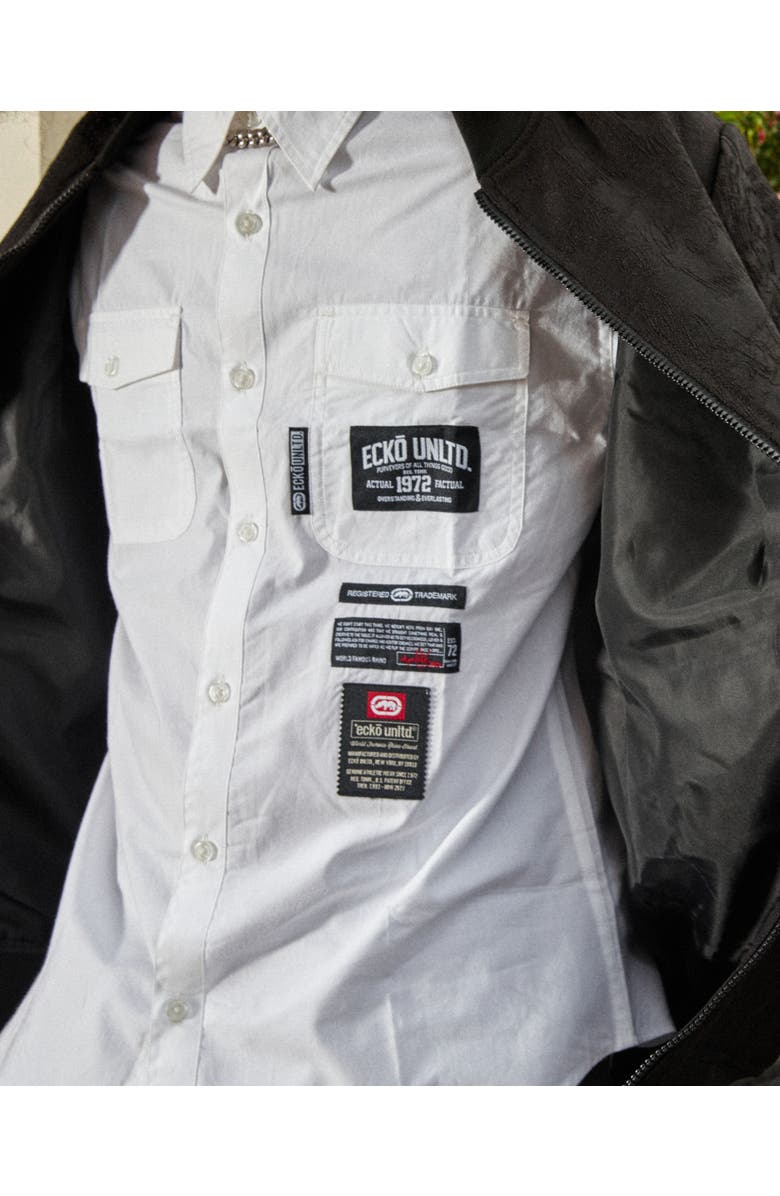 Ecko Unltd. Postal Button Down Shirt, Alternate, color, 