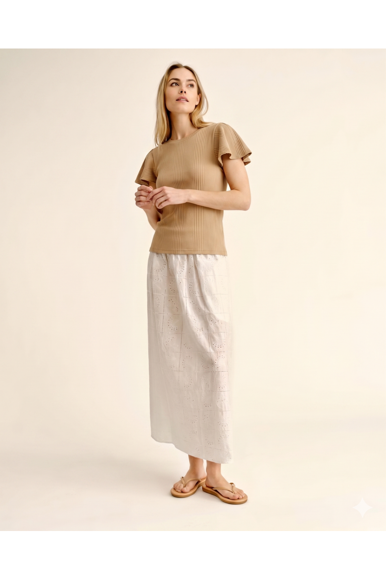 Sonia Knit Top, Main, color, Coastal Tan
