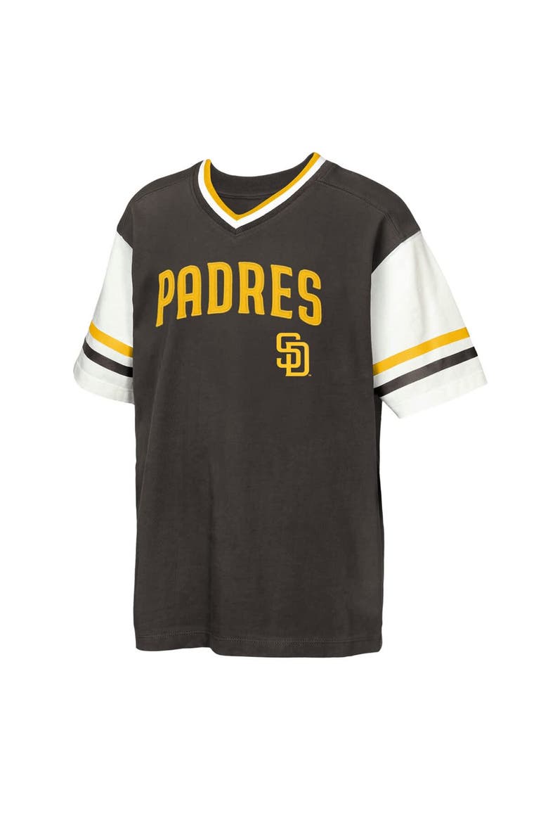 Youth Outerstuff  Brown San Diego Padres Big League Base Runner Ringer T-Shirt, Alternate, color, Brown