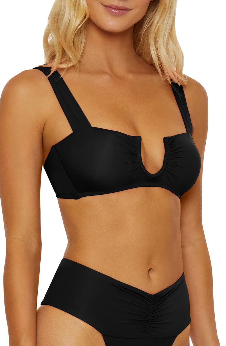 Isabella Rose Belmore U-Wire Bikini Top, Alternate, color, Black