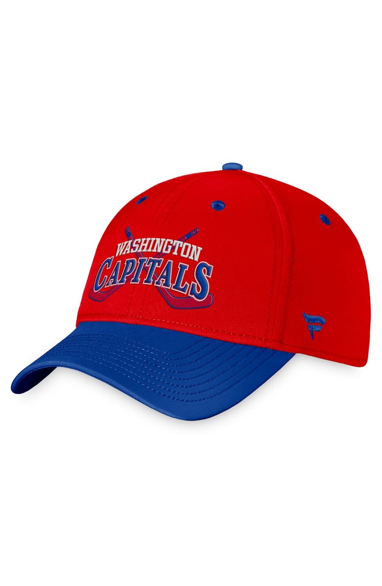 FANATICS Men's Fanatics Branded Red/Blue Washington Capitals Heritage Vintage Flex Hat, Main, color, Red
