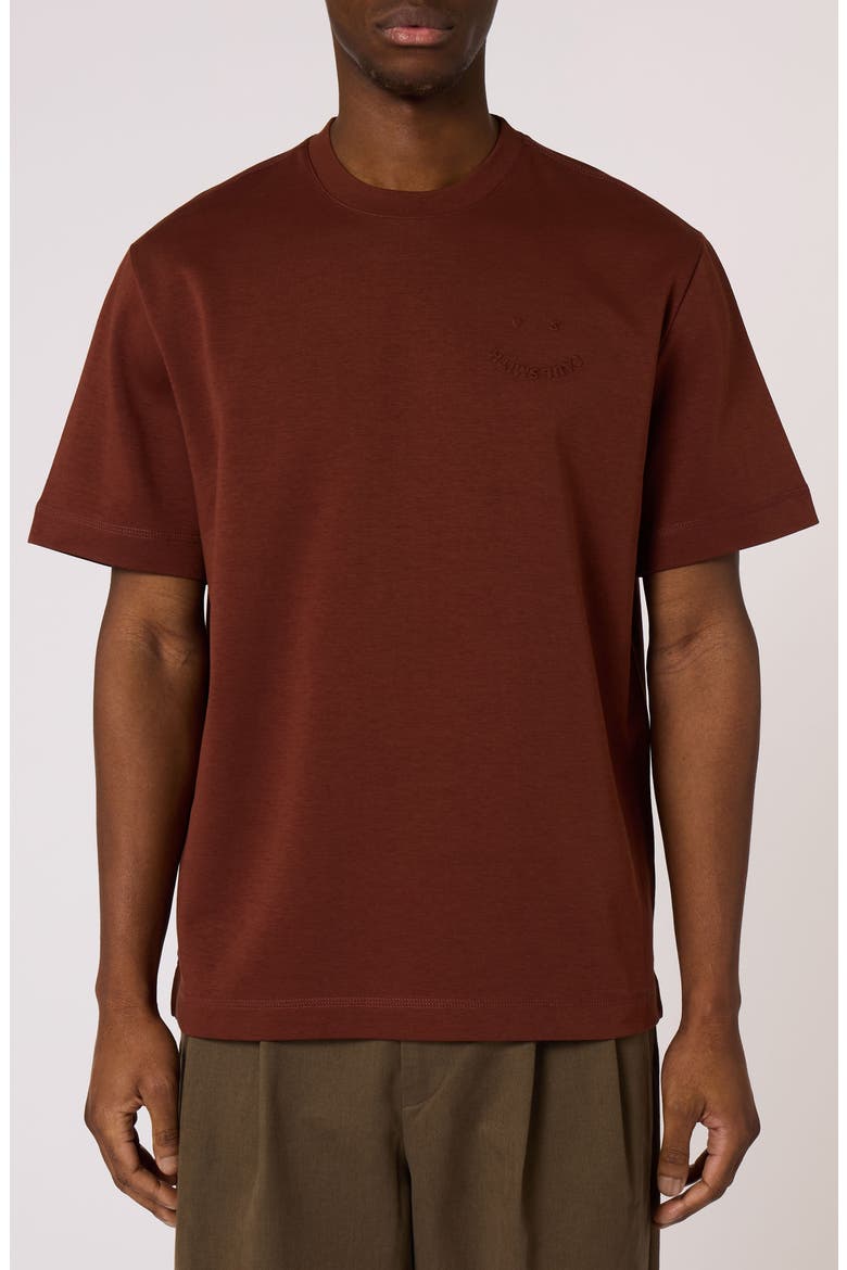 Logo Cotton Blend T-Shirt, Main, color, BURGUNDY/BORDEAUX