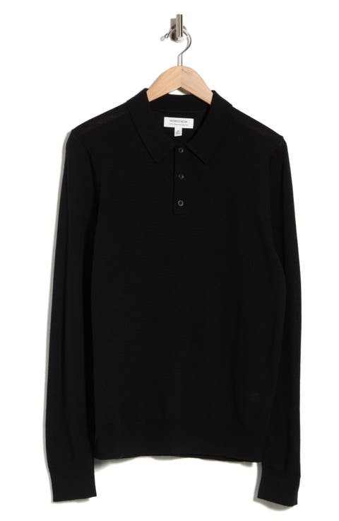 Machine Washable Merino Wool Polo Sweater