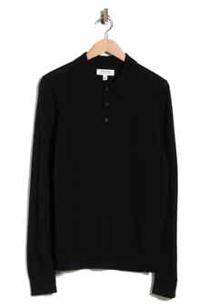 Machine Washable Merino Wool Polo Sweater