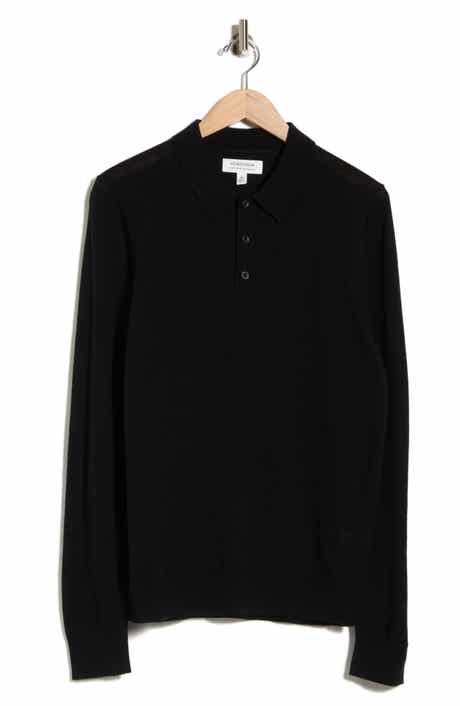 Machine Washable Merino Wool Polo Sweater