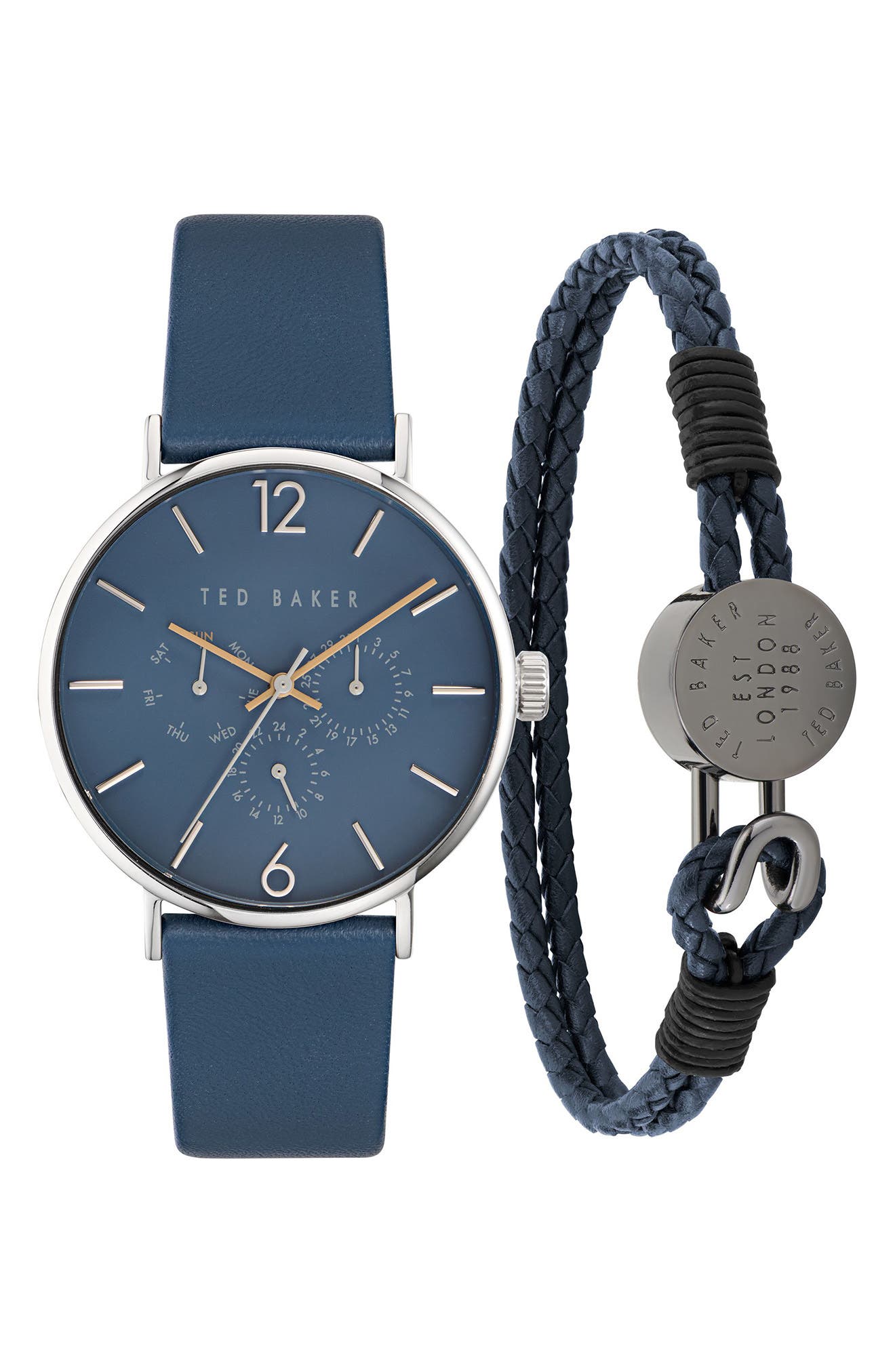 Ted Baker Phylipa Leather Strap Multifunction Watch & Bracelet Set