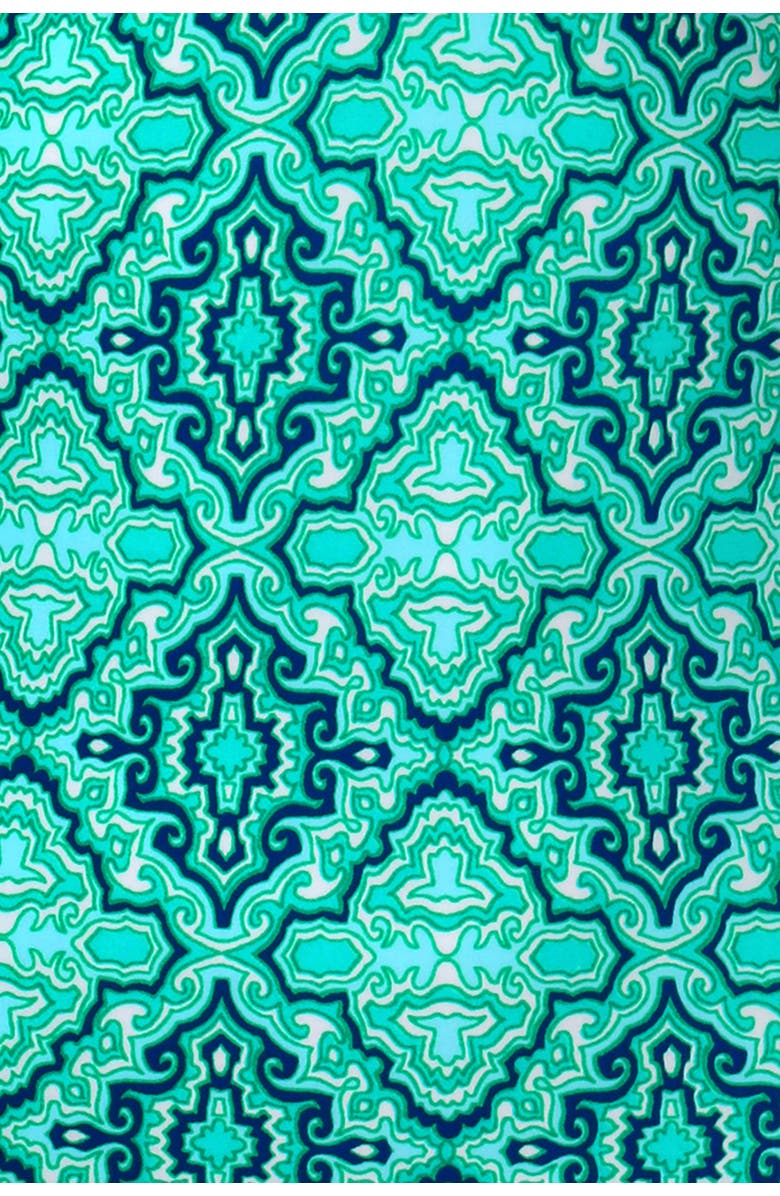 HELEN JON V-Neck Dress, Alternate, color, Marbella Tile