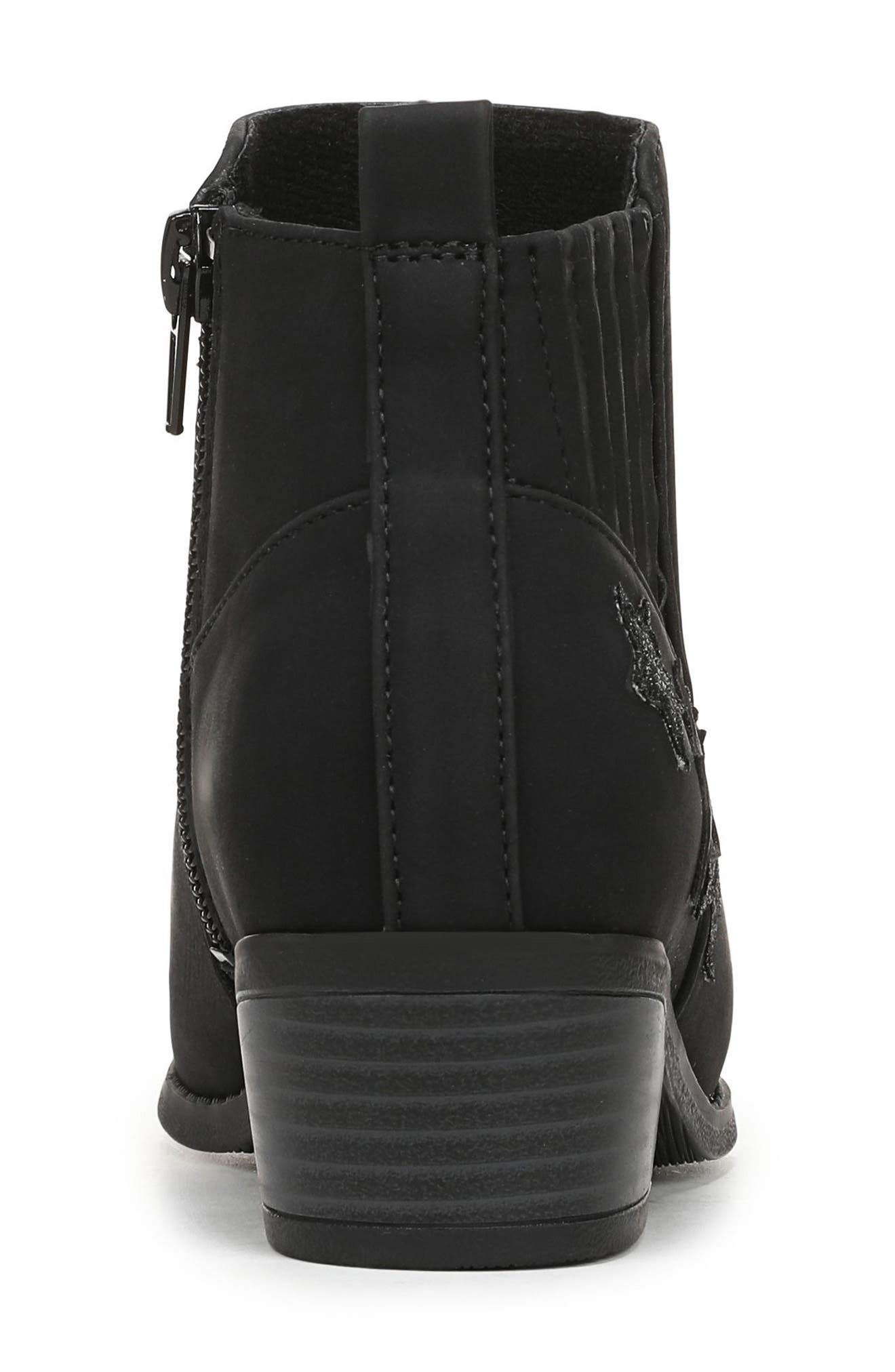 Blowfish Malibu Kids' Starling Ankle Bootie, Alternate, color, Black Faux Leather