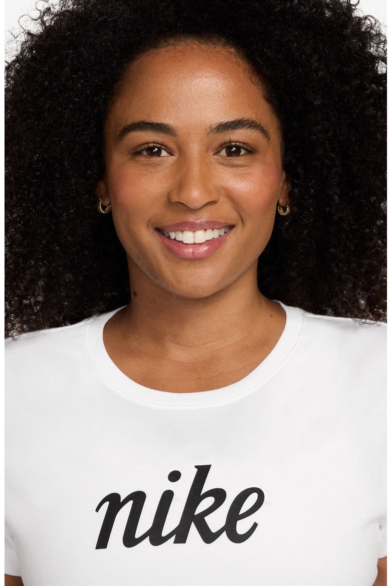 Sportswear Club Cotton Graphic T-Shirt, Alternate, color, WHITE/ BLACK