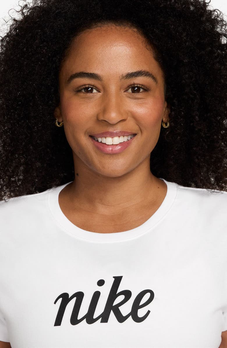 Nike Sportswear Club Cotton Graphic T-Shirt, Alternate, color, White/ Black