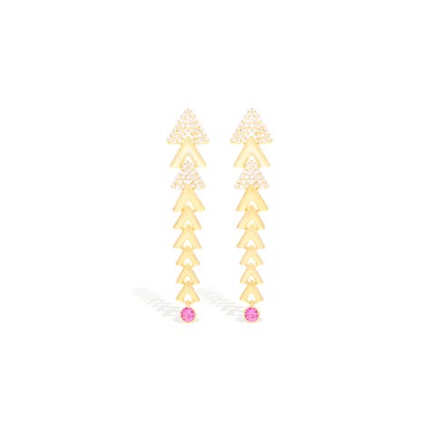 Spark Chevron Link Chandelier Earring