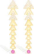 Campbell + Charlotte Spark Chevron Link Chandelier Earring