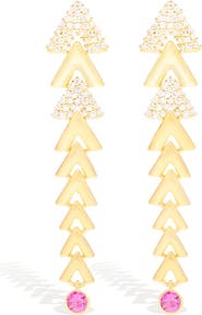 Campbell + Charlotte Spark Chevron Link Chandelier Earring