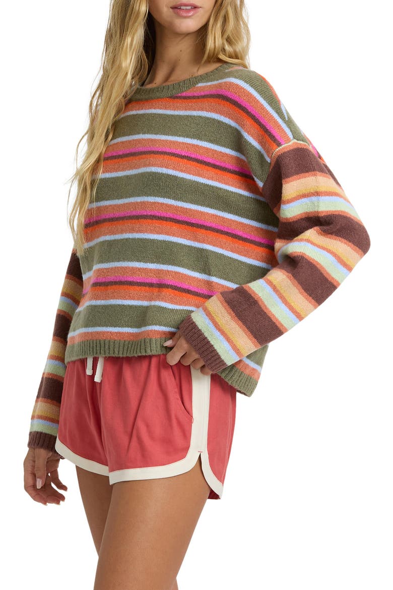 Red Rocks Crew Sweater, Alternate, color, CANTEEN