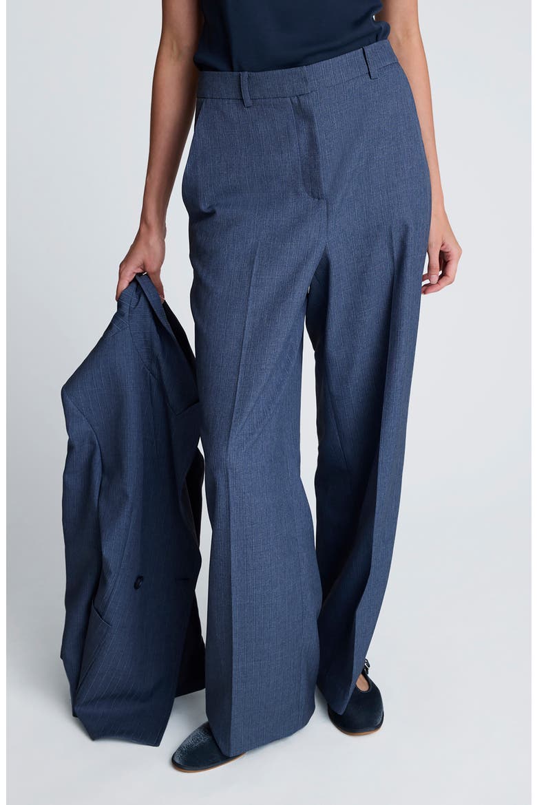 High Waist Wide Leg Boyfriend Pants, Main, color, CADET BLUE MLT