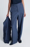 Kenneth Cole High Waist Wide Leg Boyfriend Pants