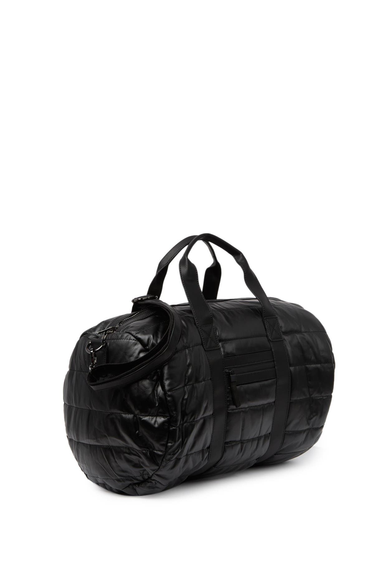 URBAN EXPRESSIONS HANDBAGS Metallic Quilted Puffer Duffle Bag, Alternate, color, 