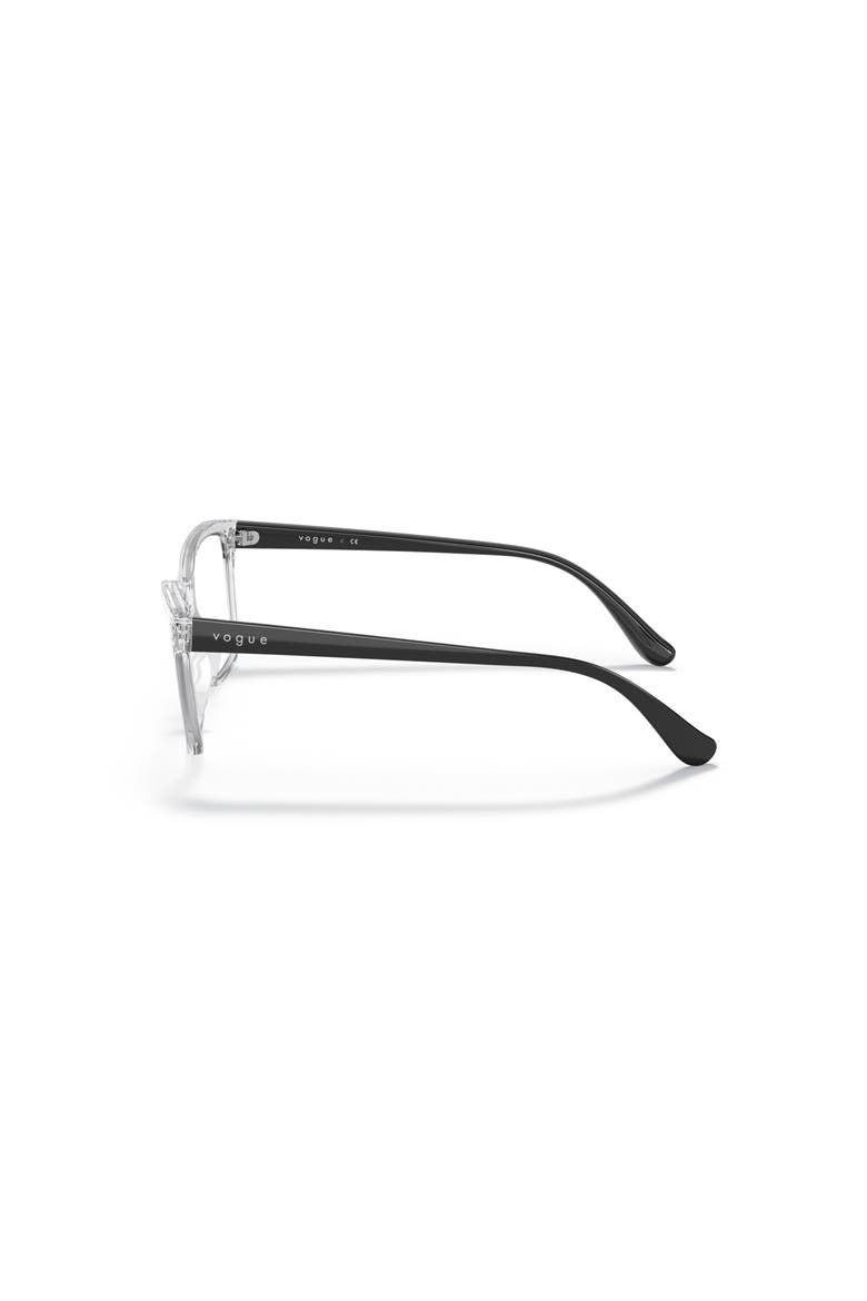 53mm Rectangle optical glasses, Alternate, color, Transparent