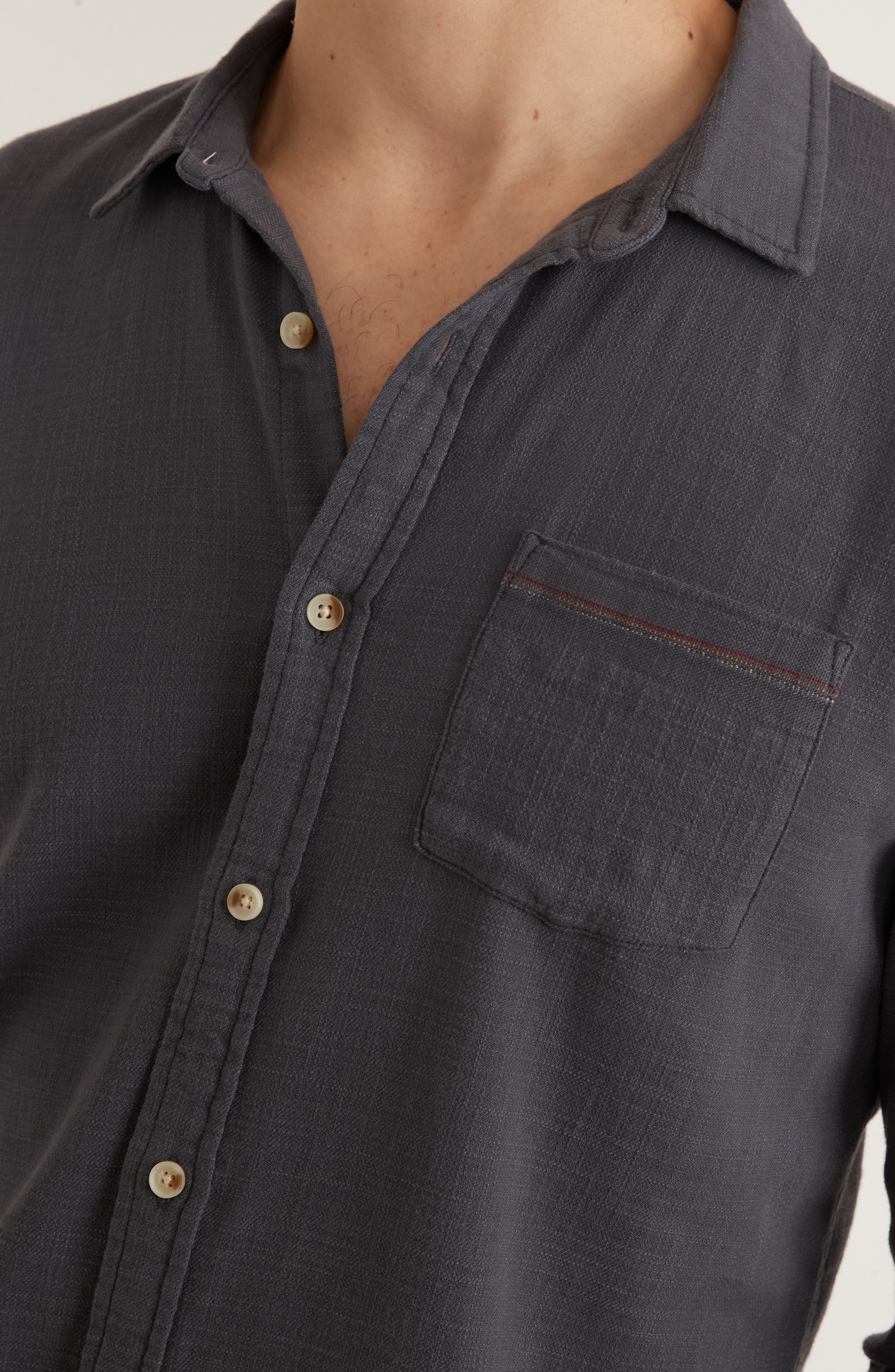 Selvage Stretch Button-Up Shirt - image 2