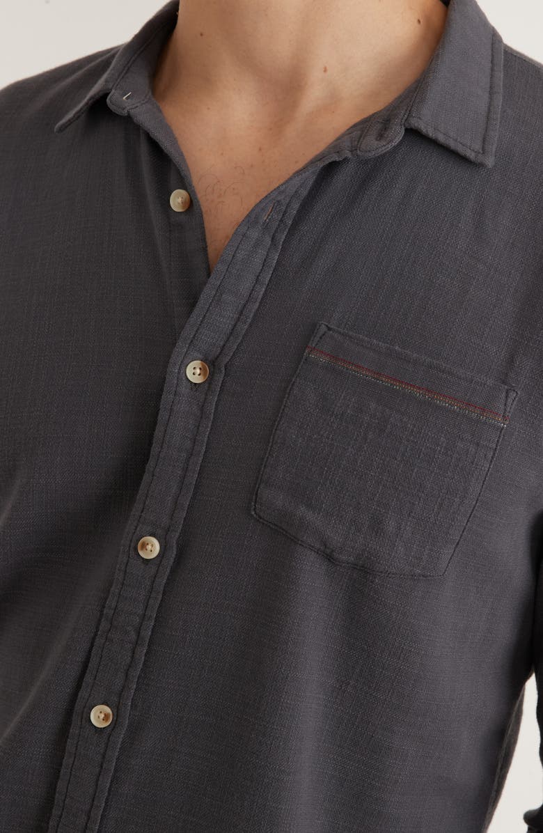 Marine Layer Selvage Stretch Button-Up Shirt, Alternate, color, India Ink