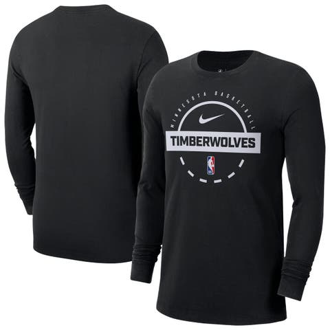 Men's Nike  Black Minnesota Timberwolves Authentic Long Sleeve Practice T-Shirt