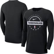 Nike Men's Nike Black Minnesota Timberwolves Authentic Long Sleeve Practice T-Shirt
